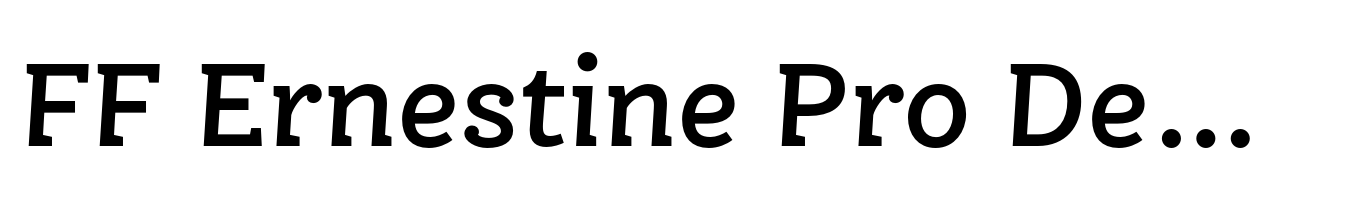 FF Ernestine Pro Demi Bold Italic